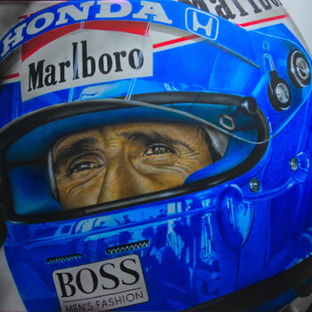 Painting titled "„Alain Prost“ - McL…" by Airbrush-Meckel, Original Artwork, Airbrush