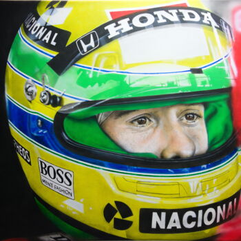 Картина под названием "„Ayrton Senna“ - Mc…" - Airbrush-Meckel, Подлинное произведение искусства, Аэрограф