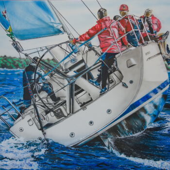 제목이 "Sailing"인 미술작품 Airbrush-Meckel로, 원작, 에어 브러시
