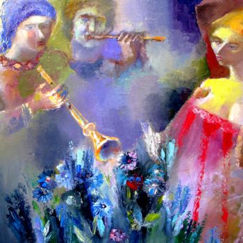 Painting titled "Серенада   serenade" by Giorgi Chachanidze, Original Artwork