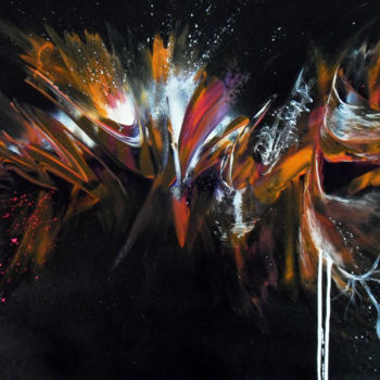 Peinture intitulée "Tableau abstrait bo…" par Airgone, Œuvre d'art originale, Bombe aérosol
