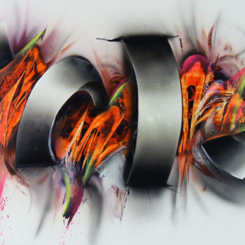 Schilderij getiteld "" Wild thing "" door Airgone, Origineel Kunstwerk, Graffiti