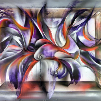 Painting titled "Foxy Lady - Bombes…" by Airgone, Original Artwork, Spray paint