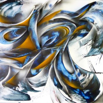Painting titled "Aggro - Tableau abs…" by Airgone, Original Artwork, Spray paint