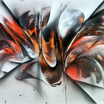 Картина под названием "Light my fire - bom…" - Airgone, Подлинное произведение искусства, Рисунок распылителем краски