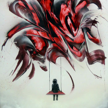 Painting titled "Rêve lucide - Bombe…" by Airgone, Original Artwork, Spray paint