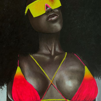 Картина под названием "women&grapefruit" - Air J, Подлинное произведение искусства, Масло