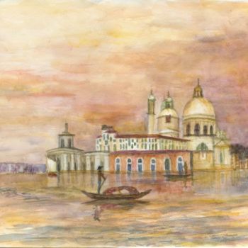 Картина под названием "Венеция/Venice" - Дарья Ревина, Подлинное произведение искусства, Акварель
