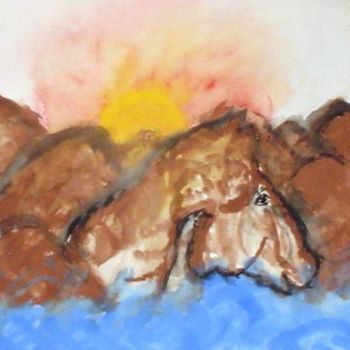 Painting titled "Mare or mountain?" by Aisoorya Vijayakumar, Original Artwork