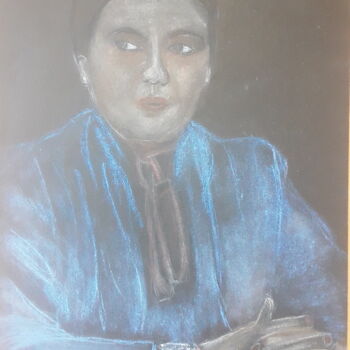 Disegno intitolato "L'attitude" da Aïssétou Sako, Opera d'arte originale, Pastello