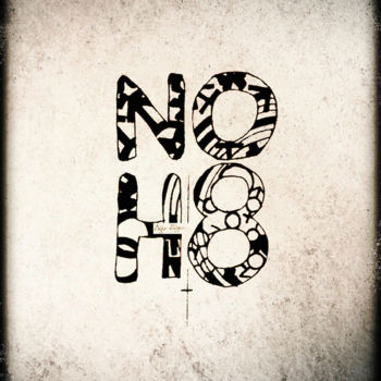 Drawing titled "“NO H8” Jax’ Tattoo…" by Ajax Edgar, Original Artwork