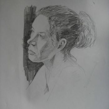 Drawing titled "young pencil female" by Alistair Ian Jelks, Original Artwork, Other