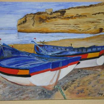 Pintura titulada "Marinha" por Ajorge, Obra de arte original
