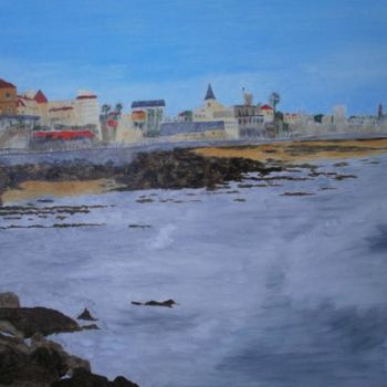 Pittura intitolato "Vista da praia do T…" da Ajorge, Opera d'arte originale, Olio