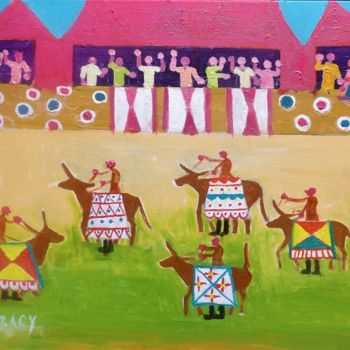 Painting titled "aracy-tema-festa-do…" by Ajur Sp Artes, Original Artwork