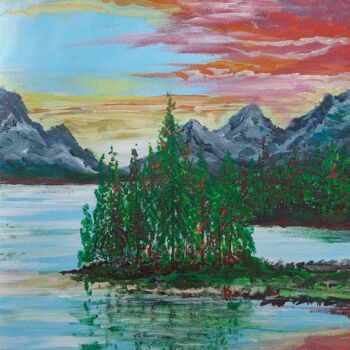 Painting titled "Canada" by Ajw, Original Artwork, Acrylic