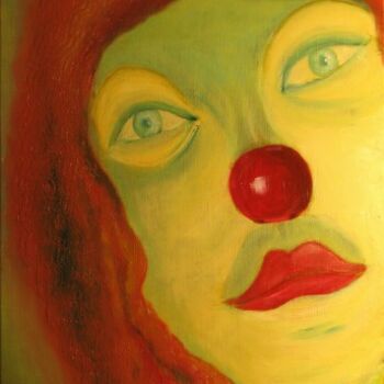 Peinture intitulée "Le nez rouge H/T" par Sardella Jean-Yves (A-Jys), Œuvre d'art originale