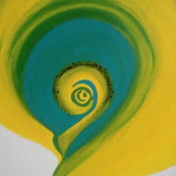 Malerei mit dem Titel "Cyclonoeil" von Akaal, Original-Kunstwerk, Acryl