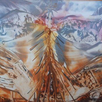 Peinture intitulée "L'Ange de l' Himmal…" par Akara Péala, Œuvre d'art originale