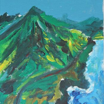 Картина под названием "Mountain" - Ekaterina Antipova, Подлинное произведение искусства, Акрил