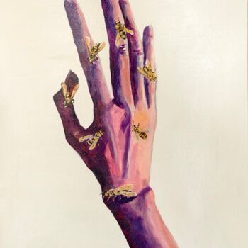 绘画 标题为“Bees” 由Ekaterina Antipova, 原创艺术品, 丙烯