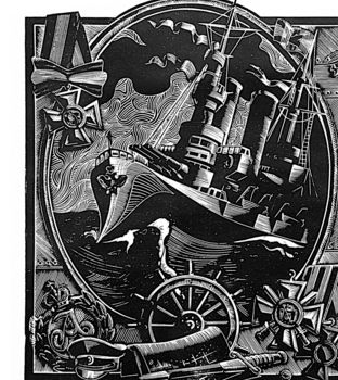 Gravures & estampes intitulée "Корабли 2" par Anton Liapichev, Œuvre d'art originale, Gravure