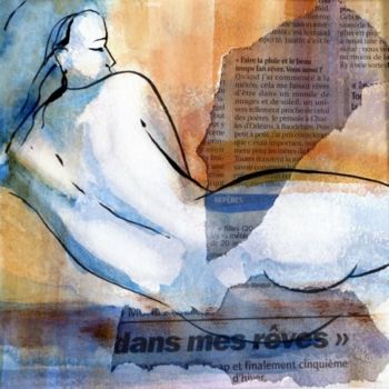 Painting titled "Dans mes rêves" by Annick Claude, Original Artwork