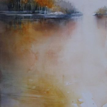 Peinture intitulée "L'autre rive II" par Annick Claude, Œuvre d'art originale