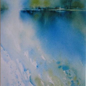 Peinture intitulée "L'autre rive III" par Annick Claude, Œuvre d'art originale