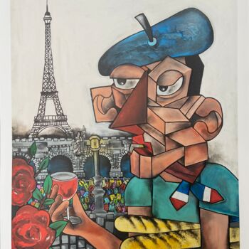 Printmaking titled "Paris mon amour" by Aket Kubic, Original Artwork, Digital Print