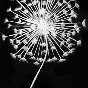 Картина под названием "Blowball" - Anastasiya Dmitrieva, Подлинное произведение искусства, Акрил Установлен на Деревянная ра…