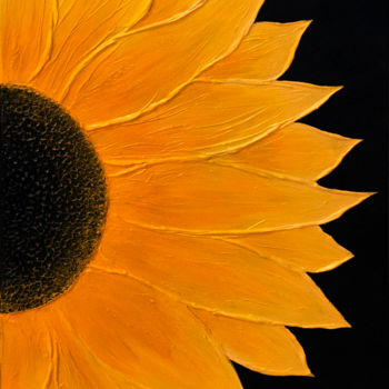Картина под названием "Sunflower" - Anastasiya Dmitrieva, Подлинное произведение искусства, Акрил Установлен на Деревянная р…