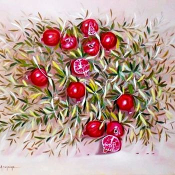 绘画 标题为“pomegranates” 由Akis Topalis, 原创艺术品, 油