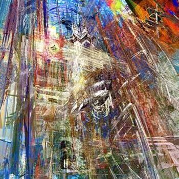 Digitale Kunst mit dem Titel "Four_lords_cathedral" von Akozoom Fruids&Univerds, Original-Kunstwerk