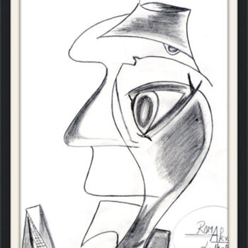 Drawing titled "rom03" by Akram Romdhani, Original Artwork, Pencil