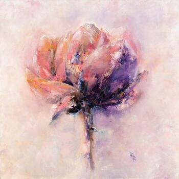 Pintura intitulada "Lotus I" por Aksana Chmel, Obras de arte originais, Óleo