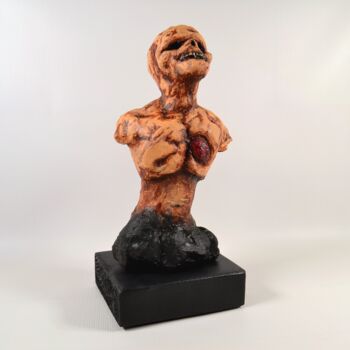 Скульптура под названием "Mr. Zombie Serdce.…" - Аксенов Руслан, Подлинное произведение искусства, Акрил