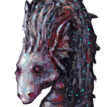 Картина под названием "Mr. Drakonhorse" - Аксенов Руслан, Подлинное произведение искусства, Акрил
