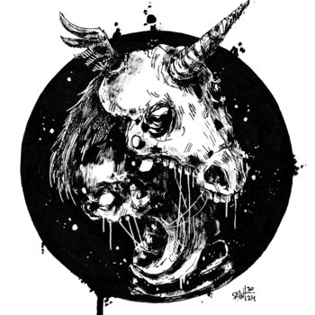 "Mr. Black unicorn" başlıklı Tablo Аксенов Руслан tarafından, Orijinal sanat, Akrilik