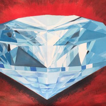 Painting titled "diamond in the rough" by Akshatha, Original Artwork, Oil
