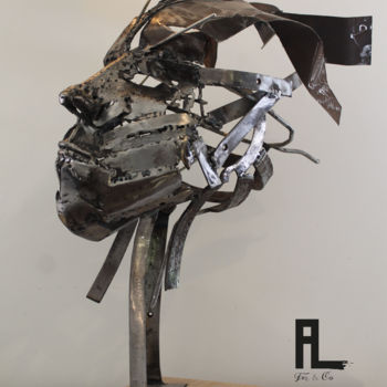 Sculpture titled "Liberté" by Al Fer, Original Artwork, Metals