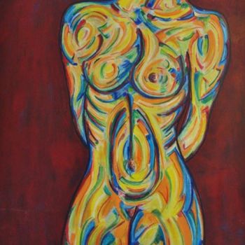 Painting titled "Naked red" by Annie Laforge, Original Artwork
