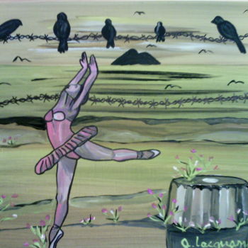 Painting titled "ballerina.jpg Poesi…" by Mateci-Antonio Lucio Rudy Lacquaniti, Original Artwork, Acrylic