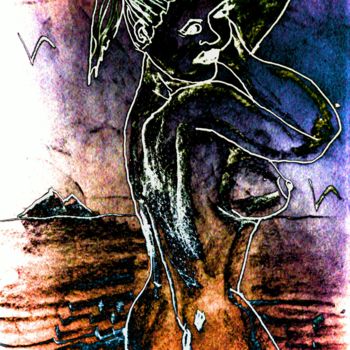 Disegno intitolato "img-20170102  Bagno…" da Mateci-Antonio Lucio Rudy Lacquaniti, Opera d'arte originale, Matite colorate