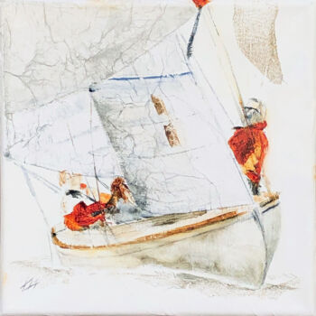 Peinture intitulée "Le voilier de class…" par Alain Abramatic, Œuvre d'art originale, Huile Monté sur Châssis en bois