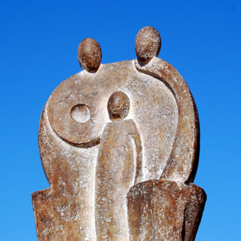 Sculpture intitulée "Sainte Famille" par Alain Agnello, Œuvre d'art originale