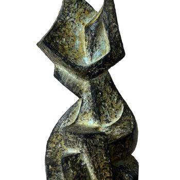 Sculpture intitulée "Le Secret" par Alain Agnello, Œuvre d'art originale, Terre cuite