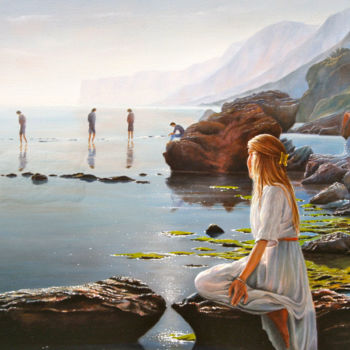 Painting titled "Mediterranean dream…" by Alain Amar, Original Artwork, Oil