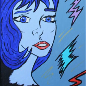 Painting titled "CLAUDIE" by Alain Arnouil, Original Artwork, Acrylic Mounted on Wood Stretcher frame