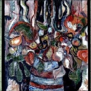 Pintura intitulada "Bouquet" por Alain Assémat, Obras de arte originais